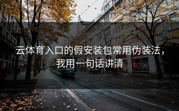 云体育入口的假安装包常用伪装法，我用一句话讲清